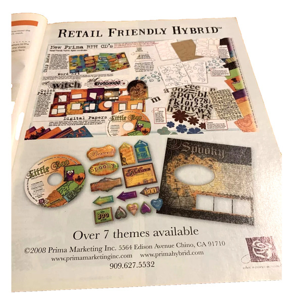 Scrapbooks Etc October 2008 Magazine Fall layouts eyelets halloween crafts treat - Picture 9 of 9